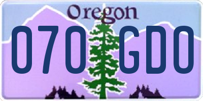 OR license plate 070GDO