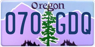 OR license plate 070GDQ