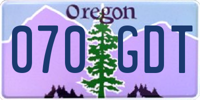 OR license plate 070GDT
