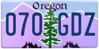 OR license plate 070GDZ