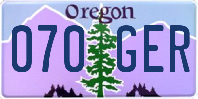 OR license plate 070GER