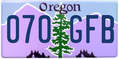 OR license plate 070GFB