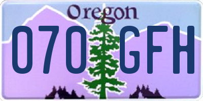 OR license plate 070GFH