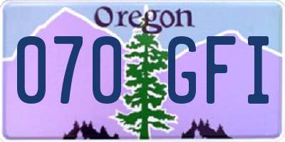 OR license plate 070GFI