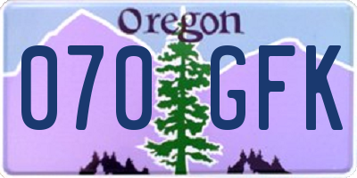 OR license plate 070GFK