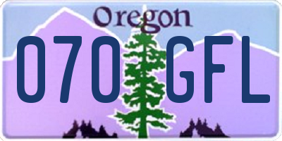 OR license plate 070GFL