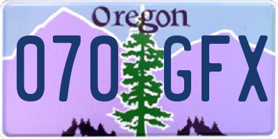 OR license plate 070GFX