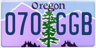 OR license plate 070GGB