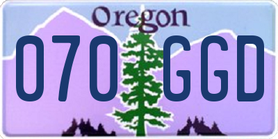 OR license plate 070GGD