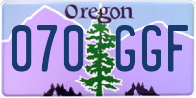 OR license plate 070GGF