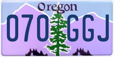 OR license plate 070GGJ
