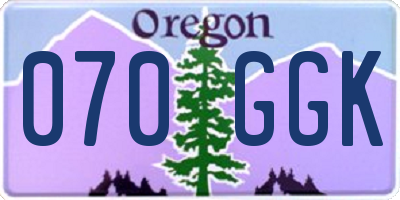 OR license plate 070GGK