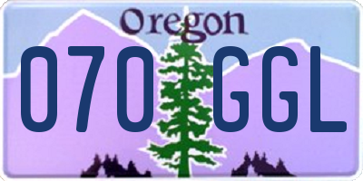OR license plate 070GGL