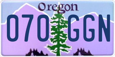 OR license plate 070GGN