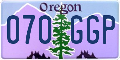 OR license plate 070GGP