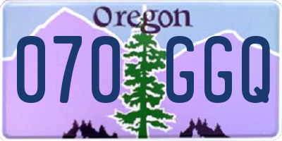 OR license plate 070GGQ