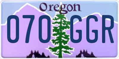 OR license plate 070GGR