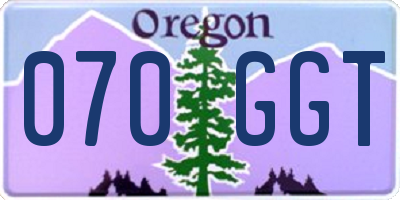 OR license plate 070GGT