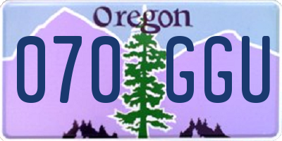 OR license plate 070GGU