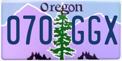 OR license plate 070GGX