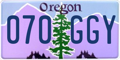 OR license plate 070GGY