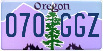 OR license plate 070GGZ