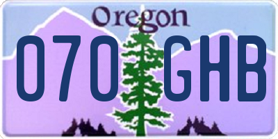 OR license plate 070GHB