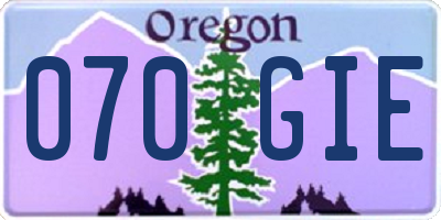 OR license plate 070GIE