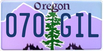 OR license plate 070GIL