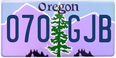 OR license plate 070GJB