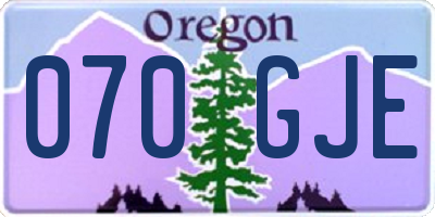 OR license plate 070GJE