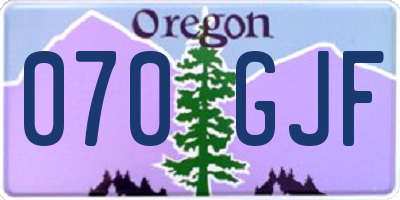 OR license plate 070GJF