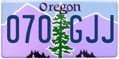 OR license plate 070GJJ