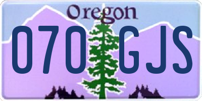 OR license plate 070GJS