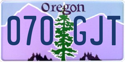 OR license plate 070GJT