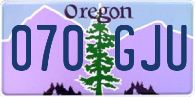 OR license plate 070GJU