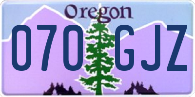 OR license plate 070GJZ