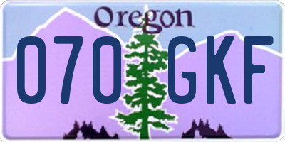 OR license plate 070GKF
