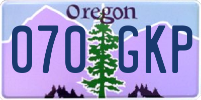 OR license plate 070GKP