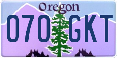 OR license plate 070GKT