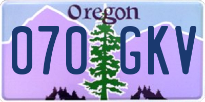 OR license plate 070GKV