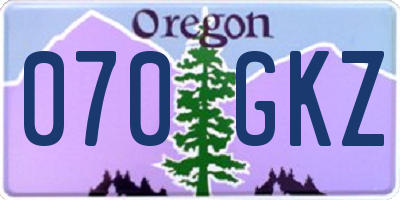 OR license plate 070GKZ
