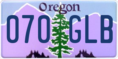 OR license plate 070GLB