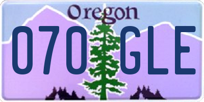 OR license plate 070GLE