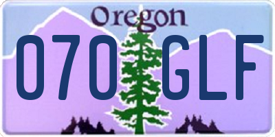 OR license plate 070GLF