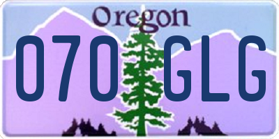 OR license plate 070GLG