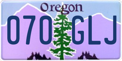 OR license plate 070GLJ