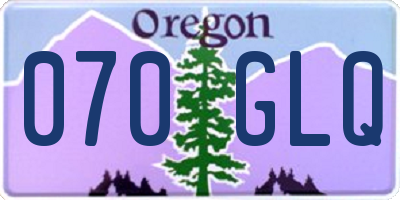 OR license plate 070GLQ