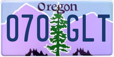 OR license plate 070GLT