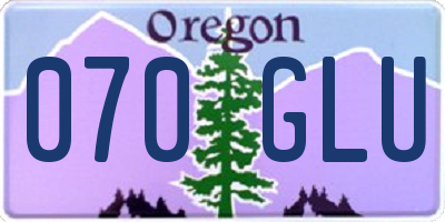 OR license plate 070GLU